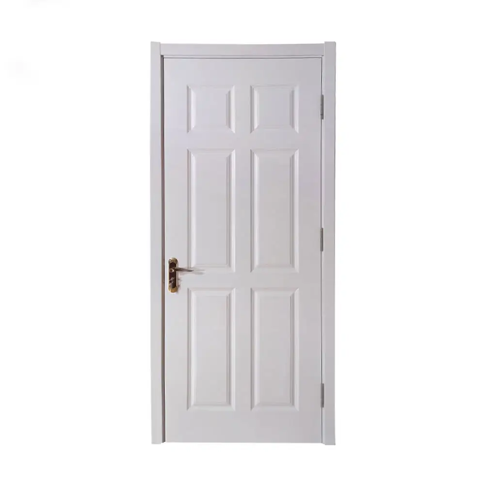 6パネルHDF成形ホワイトプライマーマゾナイト木製ドア