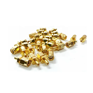 Đầy đủ Brass 50ohm SMB nữ jack để <span class=keywords><strong>RP</strong></span> <span class=keywords><strong>SMA</strong></span> nam cắm trong dòng Coax RF đồng trục Bộ chuyển đổi kết nối - Product Image 1