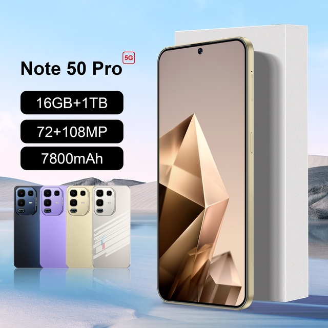 Note 50 Pro 5G Smartphone with 108MP OLED Display 90Hz Refresh Rate Deca Core CPU 16GB+1TB Storage Dual Sim Card