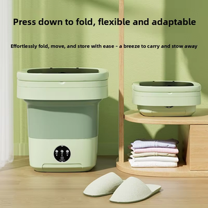 Mini machine à laver portable pliable automatique à chargement par le haut avec injection <span class=keywords><strong>d</strong></span>'<span class=keywords><strong>eau</strong></span>, drainage et essorage pour sous-vêtements et chaussettes - Product Image 3