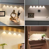 Lampe LED sans fil avec détecteur de mouvement, Rechargeable par USB, pour armoire de cuisine, garde-robe, escalier, rétro-éclairage