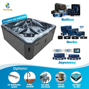 <span class=keywords><strong>Spa</strong></span> Balnéo de Luxe pour 5 Personnes, <span class=keywords><strong>Jacuzzi</strong></span> Extérieur avec Baignoire <span class=keywords><strong>Spa</strong></span> en Acrylique Noir et 2 Places Allongées - Product Image 2