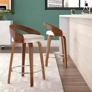 كرسي مينودا العصري الصناعي للمطبخ وغرفة الطعام والمقهى مع مسند للظهر، كرسي خشبي جديد للمطاعم والحانات - Product Image 4