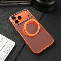Nouvelle technologie : Étui magnétique tissé pour iPhone 17, 12, 13, 14, 15, 16 Pro Max, 17 Air avec protection à 360° °   Support de téléphone en métal avec anneau et coque de protection