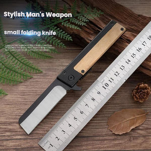 Couteau à greffer pliable avec manche en bambou, outil d'extérieur, couteau de camping, couteau pratique pour l'autodéfense, couteau à fruits - Product Image 2