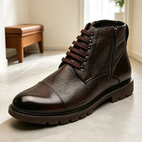Bottes habillées pour hommes avec logo personnalisé, vente en gros d'usine, bottes habillées à la cheville pour hommes d'affaires, bottes de mariage à la cheville de haute qualité