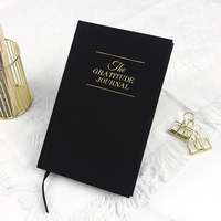 Usine personnalisée et approvisionnement gratitude lin tissu cahier impression a5