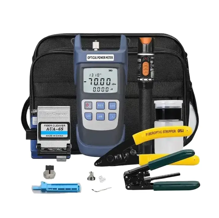 Wholesale Price FTTH Tool Kit set Cleaver Optical Power Meter Visual Fault Locator fiber optic equipment