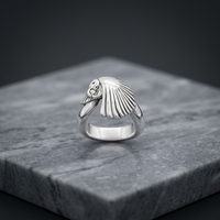 Bague minimaliste pour femme en argent 925 avec aigle aux ailes écartées