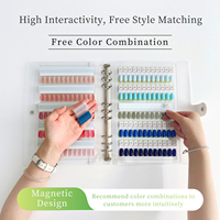 Tableau d'affichage magnétique en acrylique détachable 120/180/240 couleurs Livret de vitrine d'art d'ongle personnalisé pour conseils de gel d'ongle