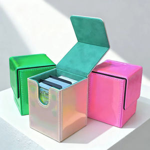Boîte <span class=keywords><strong>de</strong></span> rangement multifonctionnelle pour cartes à collectionner avec plateau à dés en cuir PU - Product Image 2