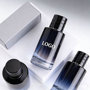 <b>Small</b> Batch Custom Gradient Glass Perfume <b>Spray</b> <b>Bottles</b> Cylinder Shape Refillable Clear Atomizers for Fragrance Packaging - Product Image 1