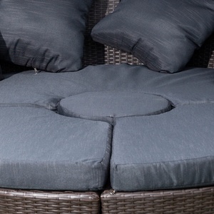 2020 nuevo diseño de muebles de jardín muebles de exterior sofá redondo tejido de ratán <span class=keywords><strong>impermeable</strong></span> sofá de ratán - Product Image 6