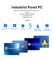 WPNA Panel Industrial PC 15 17 19 pulgadas All One Case Mini Pc J1900 Refrigeración sin ventilador Intel J1900 Computadora integrada de 21,5 pulgadas