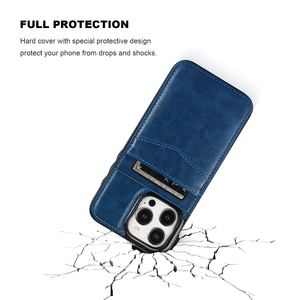 Étui en cuir pour téléphone portable pour iPhone15 14 13 12 <span class=keywords><strong>11</strong></span> Étui en cuir pour béquille fentes pour cartes Flip <span class=keywords><strong>Folio</strong></span> pour <span class=keywords><strong>iPhone</strong></span> 14 - Product Image 5