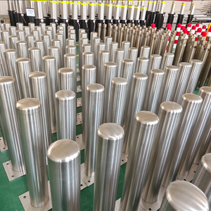 An Ninh Cố Định <span class=keywords><strong>Bollards</strong></span> Ống Thép Không Gỉ Barricade Cô Lập Bollard Bài Đường Cọc - Product Image 2