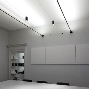 Projecteur mural Skyline COB en aluminium à câble, minimaliste, sur rail à tension, haute CRI 97, dimmable, pour usage commercial - Product Image 1