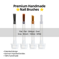 Pinceaux à ongles en plastique durables de haute qualité pour le gel UV, remplacement