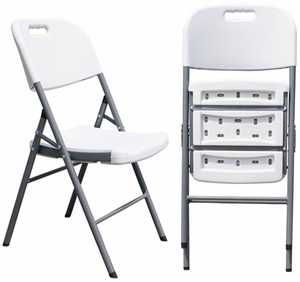 เก้าอี้พลาสติกพับได้น้ำหนักเบาสีขาวสำหรับงานกลางแจ้ง งานปาร์ตี้ โรงแรม ร้านอาหาร ให้เช่าสำหรับงานอีเว้นท์ - Product Image 2