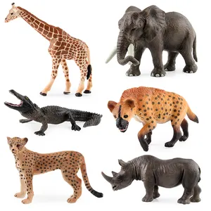 12PCS nhựa mô phỏng mô hình động vật Đồ chơi bộ PVC Hoang Dã động vật hình trang trại Đồ chơi mô hình