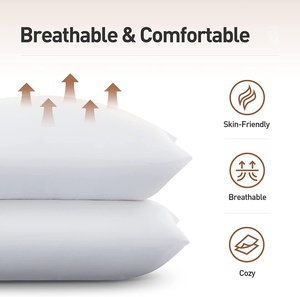 Ergonomic Small Kids 100% Cotton Toddler Pillow with Soft Cotton Pillowcase - Product Image 3