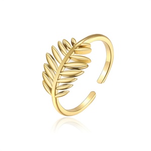 Anillos de Acero Inoxidable al por Mayor de China, Anillos Pequeños y Lindos con Baño de Oro y Piedras Naturales Verdes, Joyería - Product Image 2