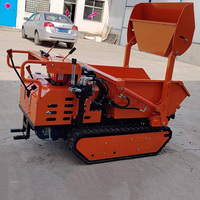 Mini-dumper autoporteur sur chenilles tout-terrain haute efficacité, transporteur de charges 500 kg, dumper portable sur chenilles en promotion