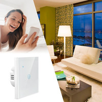 Interrupteur mural intelligent Wi-Fi 3 gangs pour maison connectée (normes UE/Royaume-Uni) – Interrupteur tactile pour contrôle à distance compatible Tuya et Smart Life