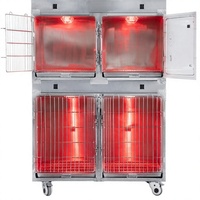 Cage de thérapie vétérinaire en acier inoxydable 304, unité d'isolement de soins intensifs, chenil chauffant pour clinique vétérinaire, pour chiens, chats et grands animaux
