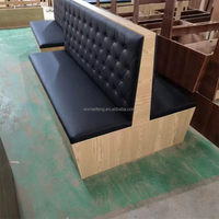 Mobilier pour projets industriels : Canapé sectionnel en métal et cuir pour restaurants, cafés, restaurants de hamburgers, clubs KTV et bars