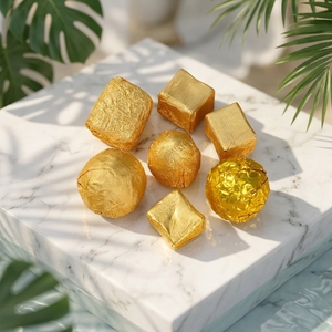 Papier d'aluminium carré jetable doux et résistant à l'huile pour emballage de chocolat, 10x10cm, qualité alimentaire, avec papier - Product Image 3