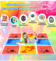 Neues Produkt: sensorisches Spielzeug für Kinder mit Autismus, Kinder puzzlespiel zeug, leuchtende quadratische flüssige Bodenfliesen