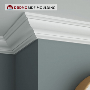 Moulure décorative moderne en MDF blanc apprêté pour coin de plafond, idéale pour les villas - Product Image 6
