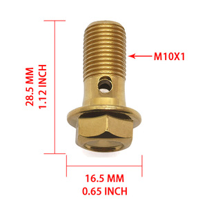 M10X1 M10X1.25 ท่อเบรคแบบเกลียวสกรูแหวนรองโบลท์สำหรับรถจักรยานยนต์ยานพาหนะไฟฟ้าซ่อมอะไหล่ทดแทน - Product Image 3