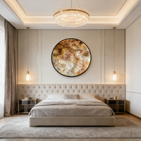YZOK Art mural en carton suspendu de style Art déco moderne avec cadre en aluminium pour la décoration de la maison