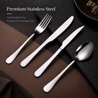 Ensemble de couverts en acier inoxydable poli miroir moderne avec boîte cadeau pour la salle à manger