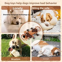 Jouet sonore en peluche douce pour chiens : Nettoyage délicat des dents et interaction ludique favorisant la santé bucco-dentaire