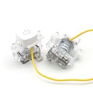 Saklar tombol daya soket baris, mengunci sendiri tiang tunggal tombol tekan bercahaya 10A 250V 1NO - Product Image 5