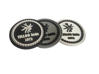 Écussons en caoutchouc PVC souple 3D personnalisés avec logo en relief, couleur personnalisée, à crochets et boucles, lavables, pour jeans, chapeaux, sacs à dos, vêtements