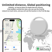 Nouveau design – Traceur GPS mini intelligent pour localiser clés, portefeuille, bagages, animaux de compagnie – Compatible iOS