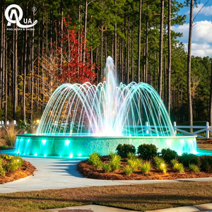 Fontaine de jardin en acier inoxydable AQUA, élément aquatique moderne avec débit réglable pour hôtels, villas et parcs - Product Image 5