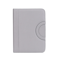 Porte-documents A4 personnalisé en cuir PU avec fermeture éclair, classeur à anneaux, sac de conférence, mallette en cuir, porte-documents avec poignée