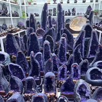 Grande grappe de cristaux d'améthyste naturelle d'Uruguay, pierres de guérison, à vendre