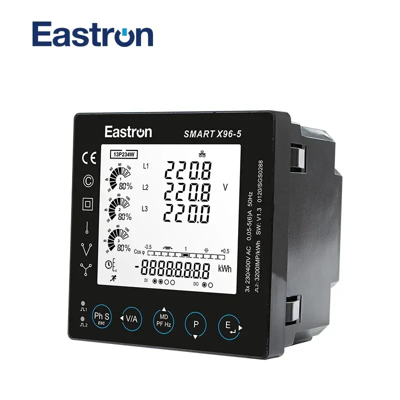 Misuratori di energia Eastron X96-5A intelligente misuratore di potenza multifunzione pannello a metà trifase
