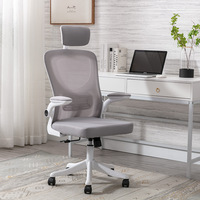 Chaise ergonomique moderne et confortable de bureau d'ordinateur de tâche de siège de tissu de maille de milieu de dos de pivot avec le soutien lombaire