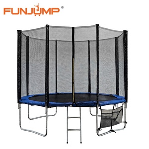 Funjump 6FT 8FT 10FT 12FT 14FT 16FT pour enfants, <span class=keywords><strong>trampoline</strong></span> rond de plein air avec <span class=keywords><strong>filet</strong></span> de sécurité et sac à chaussures - Product Image 1