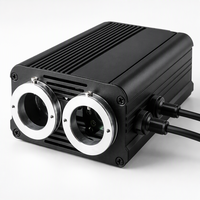 Kit d'éclairage LED RVBW intelligent à fibres optiques scintillantes, double port, contrôle par application, pour décoration de plafond de voiture et de maison, effet ciel étoilé