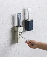 Dispensador de creme dental, dispensador de creme dental para parede automático, à prova de poeira, para banheiro