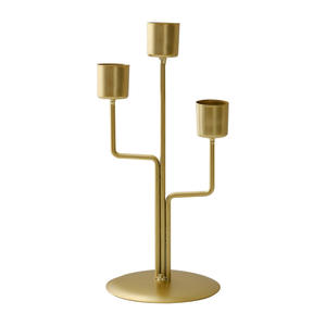 เชิงเทียนเหล็กสีทองสไตล์ยุโรป งานแฮนด์เมด สำหรับตกแต่งบ้าน โต๊ะอาหาร ห้องนั่งเล่น งานแต่งงาน ขายส่ง - Product Image 6