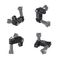 Untuk Aksesori GoPro Hero 13 5-panjang lurus pendek bersama adaptor dudukan Tripod Set Aluminium untuk DJI untuk Xiaomi Yi lain